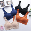 Image of Seamless Active Bras for Women Comfort Vest Tops Wireless Bra with Pads Sleeping Underwear Female