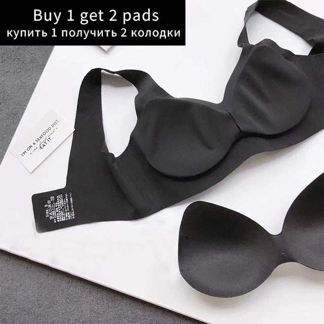 Seamless Bras For Women Sexy Push Up Lingerie Plus Size Sleeping Bra XL Wireless Bralette Brassiere Underwear #D