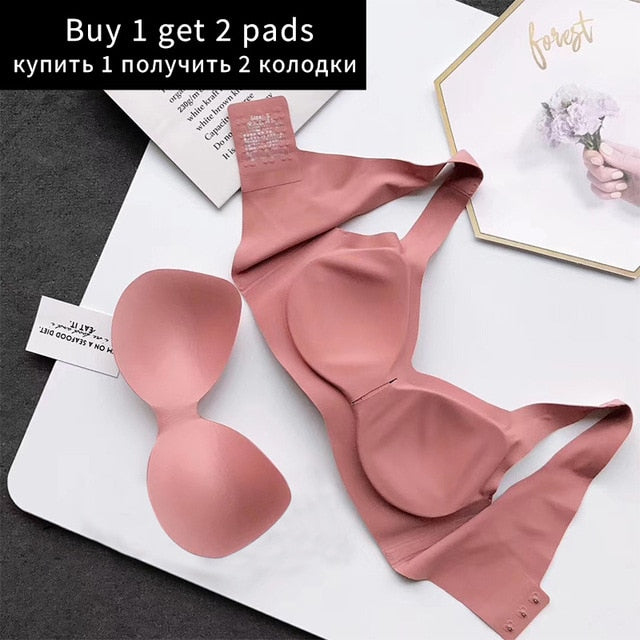 Seamless Bras For Women Sexy Push Up Lingerie Plus Size Sleeping Bra XL Wireless Bralette Brassiere Underwear #D