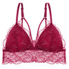 Image of Sexy Backless Lace Bralette Deep V Lace Women Bra French Style Bralette Wireless Thin Underwear Sexy Lingerie Girls 3/4 Cup Bras