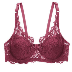 Sexy Bra Women Lace Bras B C Cup Floral Brassiere Deep V Underwear 34-44 Plus Size Bralette Underwire Bra Female Lingerie New