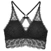 Image of Sexy Bralette Padded Bras For Women Transparent Wireless Bra Lace Intimates Lace Bralette Backless Brassiere Crop Top Female Bra