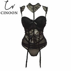 Burvogue Underbust Steampunk Corset Waist Control Gothic Corsets Cincher with Curved Hem Bustiers Embroidery Short Waist Trainer  (7)