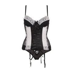Burvogue Underbust Steampunk Corset Waist Control Gothic Corsets Cincher with Curved Hem Bustiers Embroidery Short Waist Trainer  (20)