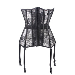 Women Corset Sexy Slim Burlesque Satin Body Shaper Strapless Overbust Plus Size Corset and Bustier  (12)