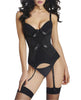 Image of Sexy Corset and Bustier with cup Girdle Set with Straps Belt Breathable Fabric High Elasticity Lingerie Plus Size