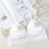 Image of Sexy Crop Top Women Satin Silk Camis Bralette Beauty Back Lace Tube Top Strap Padded Bra топ