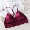 Image of Sexy Crop Top Women Satin Silk Camis Bralette Beauty Back Lace Tube Top Strap Padded Bra топ