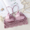 Image of Sexy Crop Top Women Satin Silk Camis Bralette Beauty Back Lace Tube Top Strap Padded Bra топ
