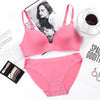 Image of Sexy Deep V Cup Bras For Women Push Up Lingerie Seamless Bra Set Wire Free Bralette Backless Intimates Female Underwear Sets