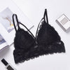 Image of Sexy Deep V Floral Lace Bras Bralette Intimates Thin Belt Lingerie Wirefree Seamless Underwear