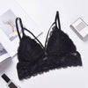 Image of Sexy Deep V Floral Lace Bras Bralette Intimates Thin Belt Lingerie Wirefree Seamless Underwear
