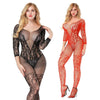 Image of Sexy Erotic Lingerie Intimates Teddy Bodystockings Hollow Open Crotch Stocking Fishnet Mesh Erotic Bodysuit Porn Sleepwear GA236