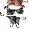 Image of Sexy Garter Belt For Stocking Black Lace Suspenders Women Sexy Open Crotch Pearl Panties Bow Lingerie Garter Exotic Accessories