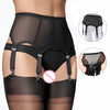 Image of Sexy Garter Belt Women High Waist Mesh Suspender Belts Female Lady Elastic Lingerie Garters Femme Night Club