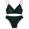 Image of Sexy High Waist Panties Soft Trim lingerie Set Fashion Women Velvet Bralette Underwear Push Up Brassiere Bra set Lingerie 2Pcs