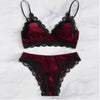 Image of Sexy High Waist Panties Soft Trim lingerie Set Fashion Women Velvet Bralette Underwear Push Up Brassiere Bra set Lingerie 2Pcs
