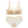 Image of Sexy Lace Bra Set Women Push Up Bra Lingerie Set Ultra-thin Panties Wire Free Bralette Soft Brassiere Underwear Set #D