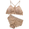 Image of Sexy Lace Bra Sets Women Seamless Embroidery Bralette Wireless Breathable Underwear Lingerie Set
