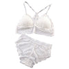 Image of Sexy Lace Bra Sets Women Seamless Embroidery Bralette Wireless Breathable Underwear Lingerie Set