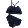 Image of Sexy Lace Bra Sets Women Seamless Embroidery Bralette Wireless Breathable Underwear Lingerie Set