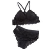 Image of Sexy Lace Bra Sets Women Seamless Embroidery Bralette Wireless Breathable Underwear Lingerie Set