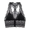 Image of Sexy Lace Bralette Top Push Up Backless Bra For Women Wireless Plus Size LongLine Thin Cotton Lingerie Underwear Brassiere White