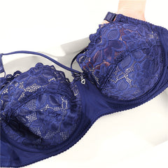Sexy Lace Bras For Women Fashion Strappy Plus Size Bra Ultra-thin Lingerie C D Cup Brassiere Female Underwear Big Size Bralette