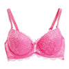Image of Sexy Lace Floral Bra Adjusted Straps Sheer Bra Women Padded Lingerie Brassiere