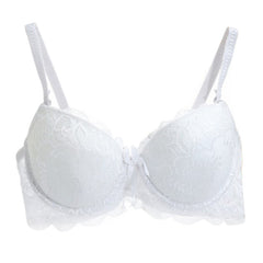 Sexy Lace Floral Bra Adjusted Straps Sheer Bra Women Padded Lingerie Brassiere