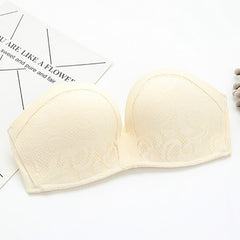 Sexy Lace Invisible Bra Seamless Push Up Bras For Women Backless Lingerie Bralette Brassiere 1/2 Cup Strapless Underwear #D