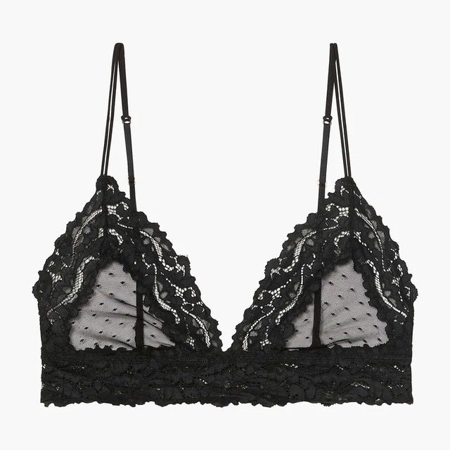 Sexy Lace Mesh Patchwork Women Bralette Floral Sheer Pattern Femme Bustier Bra Tops Unpadded Push Up Backless Ladies Lingerie