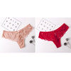 Image of Sexy Lace Panties Bowtie Panties Female Floral Lace Women Lingerie Breathable Briefs Low Waist Transparent Underwear 1/2pcs
