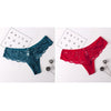 Image of Sexy Lace Panties Bowtie Panties Female Floral Lace Women Lingerie Breathable Briefs Low Waist Transparent Underwear 1/2pcs