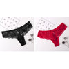 Image of Sexy Lace Panties Bowtie Panties Female Floral Lace Women Lingerie Breathable Briefs Low Waist Transparent Underwear 1/2pcs