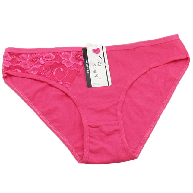 Sexy Lace Panties for Women Cotton Underwear Girl Transparent Briefs Ladies Bikini Knickers Plus Size Lingerie Intimates 1 Piece