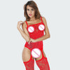 Image of Sexy Lingerie Lace Body Sock Mesh Bodysuit Open Crotch Sheer Netting Pantyhose Sex For Women Erotic Garter Siamese Socks Fishnet