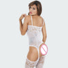 Image of Sexy Lingerie Lace Body Sock Mesh Bodysuit Open Crotch Sheer Netting Pantyhose Sex For Women Erotic Garter Siamese Socks Fishnet