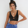 Image of Sexy Lingerie Plus Size Lace Bra Women See-Through Bralette Deep V Neck Bustier Open Cup Bra Crop Top Women Vest Tank Top