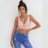 Image of Sexy Lingerie Plus Size Lace Bra Women See-Through Bralette Deep V Neck Bustier Open Cup Bra Crop Top Women Vest Tank Top