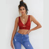 Image of Sexy Lingerie Plus Size Lace Bra Women See-Through Bralette Deep V Neck Bustier Open Cup Bra Crop Top Women Vest Tank Top