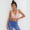 Image of Sexy Lingerie Plus Size Lace Bra Women See-Through Bralette Deep V Neck Bustier Open Cup Bra Crop Top Women Vest Tank Top