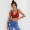 Image of Sexy Lingerie Plus Size Lace Bra Women See-Through Bralette Deep V Neck Bustier Open Cup Bra Crop Top Women Vest Tank Top