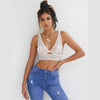 Image of Sexy Lingerie Plus Size Lace Bra Women See-Through Bralette Deep V Neck Bustier Open Cup Bra Crop Top Women Vest Tank Top
