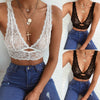 Image of Sexy Lingerie Plus Size Lace Bra Women See-Through Bralette Deep V Neck Bustier Open Cup Bra Crop Top Women Vest Tank Top