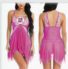 Image of Sexy Lingerie Women Mesh Floral G-string Pajama Erotic underwear Transparent temptation Nightdress/Sleepwear/Costumes Babydoll
