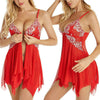 Image of Sexy Lingerie Women Mesh Floral G-string Pajama Erotic underwear Transparent temptation Nightdress/Sleepwear/Costumes Babydoll