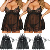 Image of Sexy Lingerie Women Robe Dress Babydoll Nightdress Nightgown Sleepwear Plus size