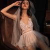 Image of Sexy Lingerie Women Sheer Gauze Temptation Bride Honeymoon Nightgown Embroidery Ultra Short Sleepwear Lingerie Babydoll LoveDoll