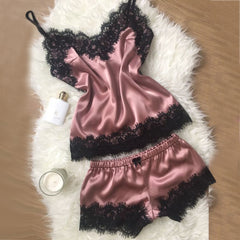 пижама Sexy Lingerie Women Silk Lace Sleepwear set lingerie sexy 2020 Girl Sexy Set Fashion Lace Lingerie Temptation Babydoll